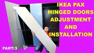 Ikea Pax hinged doors adjustment and installation [upl. by Cohe]