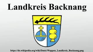 Landkreis Backnang [upl. by Llerdnod]