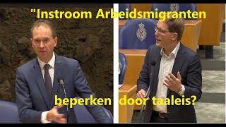 Van Houwelingen tegen Minister Van Hijum over falende arbeidsinspectie Instroom beperken goed idee [upl. by Atiuqahc]