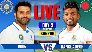 India vs Bangladesh 2nd Test Day 5  Live Cricket Match Today  IND vs BAN Live Score amp Commentary [upl. by Amehr]