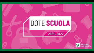 Dote Scuola 20212022 le politiche di Regione Lombardia per il diritto allo studio [upl. by Carrel]