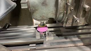 regrinding a Hayes Diemaster milling machine table on a Churchill VB slideway grinder [upl. by Ahseyn]