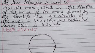 if this telescope is used to view moon 🌙what is the diameter of the image [upl. by Aisital591]