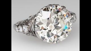 Old European Cut Diamond – Antique 6 Carat Diamond Ring [upl. by Bernardo]