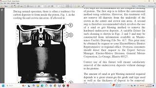 EMD M I 1759 REMOVAL OF UNDERCROWN DEPOSITS FROM ENGINE PISTONS [upl. by Aihseken]