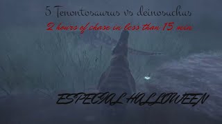 5 Tenontosaurus VS 1 Croc  2H OF FIGHT  An isle movie [upl. by Aiuqenehs]