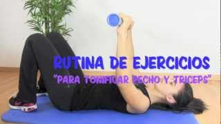 Rutina de ejercicios para pecho y triceps [upl. by Asilla]