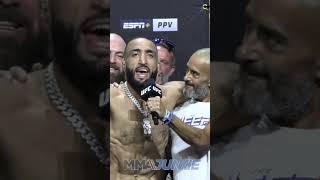 Belal Muhammad gives HEATED speech to Manchester crowd after final UFC 304 faceoff [upl. by Geesey811]