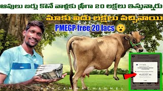 ఆవులు బర్లు కొనే వాళ్లకు ఫ్రీగా 20 లక్షలు ఇస్తున్నారు  మాకు 5 లక్షలు వచ్చినాయి  PMEGP 20 lakh loan [upl. by Cj]