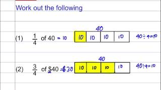 Fractions of an amount [upl. by Urd]