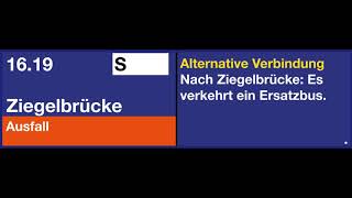 SBB Ansage  Ausfall SBahn nach Ziegelbrücke  Bauarbeiten  in Freienbach SBB [upl. by Riek]