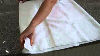 Space Saving French Folding Technique for Towels [upl. by Adnorat]