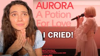 Singer Reacts to AURORA  Potion For Love Live  Vevo Studio Performance [upl. by Nnairak286]