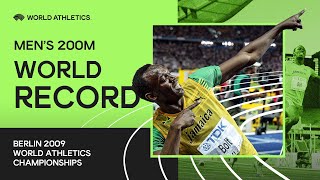 World Record  Mens 200m Final  World Athletics Championships Berlin 2009 [upl. by Marasco]