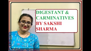 DIGESTANT amp CARMINATIVES  PHARMACOLOGY  B PHARM 6TH SEM  BY SAKSHI SHARMA  PHARMACY [upl. by Olrac518]