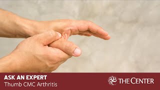 Thumb Carpometacarpal CMC Joint Arthritis Treatment [upl. by Fritze566]