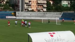 Calcio Savona  Lavagnese il rigore parato da Bellussi [upl. by Aubyn]