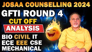 🔥😨JOSAA Counselling 2024🤯 GFTI Cutoff Round 4  Government Engineering Colleges at Low Rank JOSAA [upl. by Lovell903]