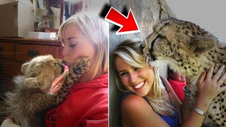 The girl saved the cheetah from death and now they are inseparable Incredible friendship [upl. by Haida]