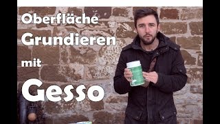 Gesso aufbringen  Leinwand Grundieren  Mal Tipps für Anfänger  Primer aufbringen [upl. by Ramo]