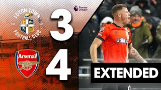 Luton 34 Arsenal  Extended Premier League Highlights [upl. by Nytram]