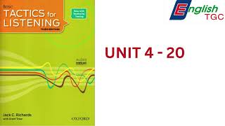 TACTICS for LISTENING BASIC UNIT 4 20 [upl. by Reniar]