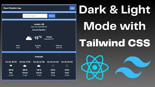 DarkLight Theme Switcher with Tailwind CSS in React JS App [upl. by Aihsenrad]