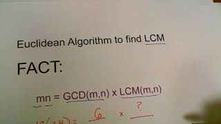 Unit 3 LCM  Euclidean Algorithm Method [upl. by Akemat649]