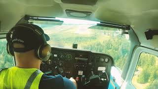 Approach and landing at CYPW  Powell River airport in Cessna 172 [upl. by Oryaj]