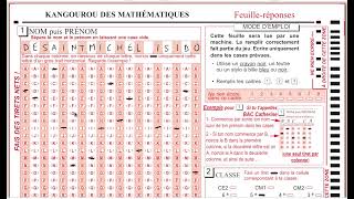 Remplir la grille réponses du concours Kangourou [upl. by Rimisac]
