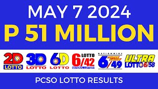 Lotto Result Today 9pm May 7 2024  Complete Details [upl. by Ainomar]