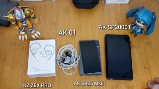 UNBOXING  IMPRESI AWAL KZ ZEX PRO AK01 AK SR25 MKII AK SP2000T [upl. by Christan]