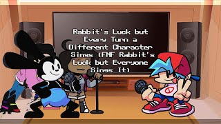 Friday Night Funkin Mod Rabbits Luck but Every Turn a Different Character Sings FNF Mod react [upl. by Egiaf]