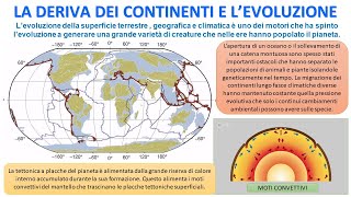 LA DERIVA DEI CONTINENTI E LEVOLUZIONE BIOLOGICA [upl. by Desiree]