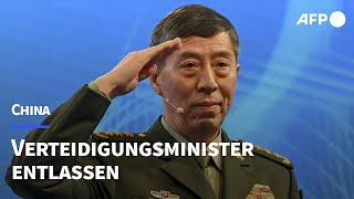 China Verteidigungsminister Li Shangfu entlassen  AFP [upl. by Kama610]