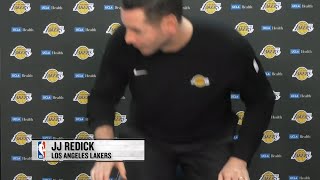 JJ Redick STORMS OUT of postgame interview after Lakers loss vs Grizzlies [upl. by Nwadal]