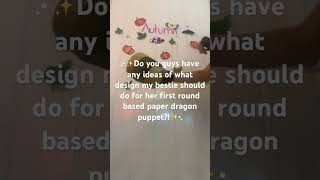 Any ideas  Design Paper dragon puppet Dragon puppet [upl. by Timothea]