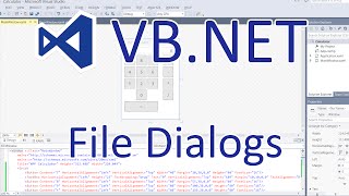 VBNET WPF Applications  OpenFile and SaveFile Dialogs [upl. by Selene310]