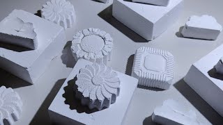 Pure white and homemade chalk building blocks丨自制粉笔丨asmr [upl. by Anahsek]