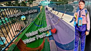 Water World Water Park🚣❤️  Sab se barii slide ki😱😱😱 AhmedTariq [upl. by Nemracledairam]