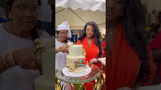 Jackie Appiah cuts her birthday cake with her dearest mother 🥰❤️🌹🎂🤩viralshort viralreels [upl. by Anaujahs]