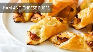 Ham Cheese Puffs Puff Pastry [upl. by Narag]