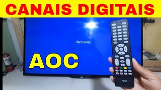 COMO SINTONIZAR CANAL NA TV AOC [upl. by Repsag]