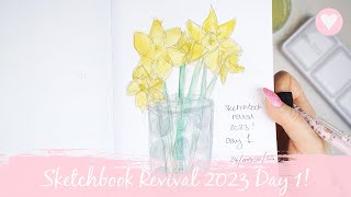 Sketchbook Revival 2023 Day One [upl. by Aihtibat931]