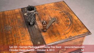 German Mechanical Christmas Tree Stand with Regina Music Box [upl. by Myrwyn]