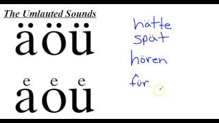 German Grammar Alphabet and Pronunciation Umlauts [upl. by Bevus]