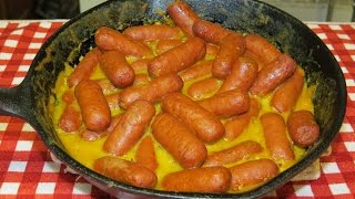 Little Smokies Sausages in Honey Mustard Sriracha Sauce [upl. by Holman73]