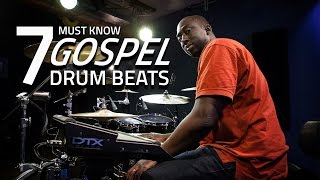 7 Must Know Gospel Drum Beats  Drum Lesson [upl. by Peri]