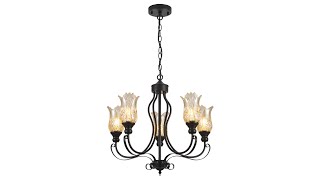 5Light Chandelier with Glass ShadeHAT050 [upl. by Blank993]