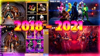 LA EVOLUCION DE LAS INCUBADORAS DE FREE FIRE 2018  2021 todas las incubadoras de free fire [upl. by Einnoc597]